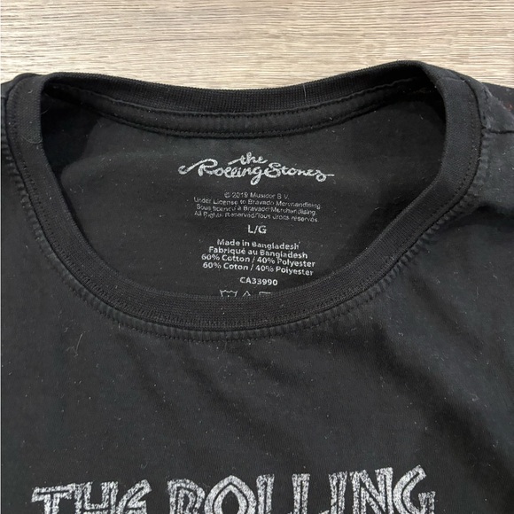 Rolling Stones Black Tour T-Shirt - Picture 2 of 2